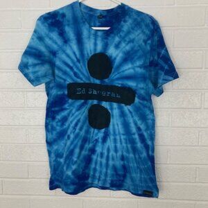 Ed Sheeran Divide Tour T Shirt Blue Tie Dye Official Merch  - Size Medium